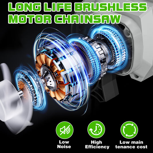 2-in-1 Pole Chainsaw – 6 Inch Cordless Mini Saw with Extension Pole