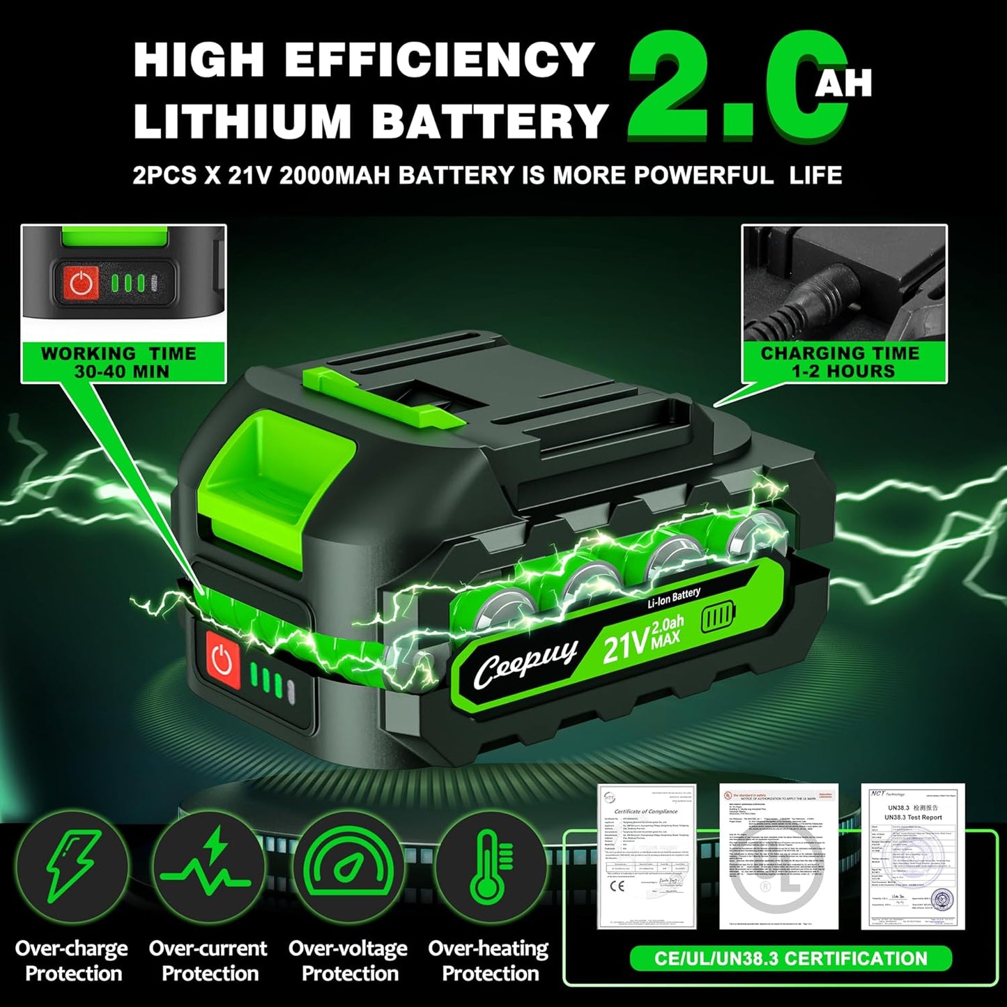 Graue Mini-Kettensäge – 6 Zoll Akku-Elektro-Holzschneider