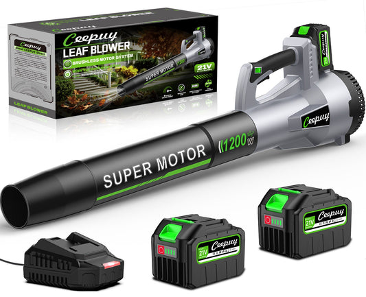 ceepuy Dark Gray Leaf Blower – 1200W Cordless Brushless Blower