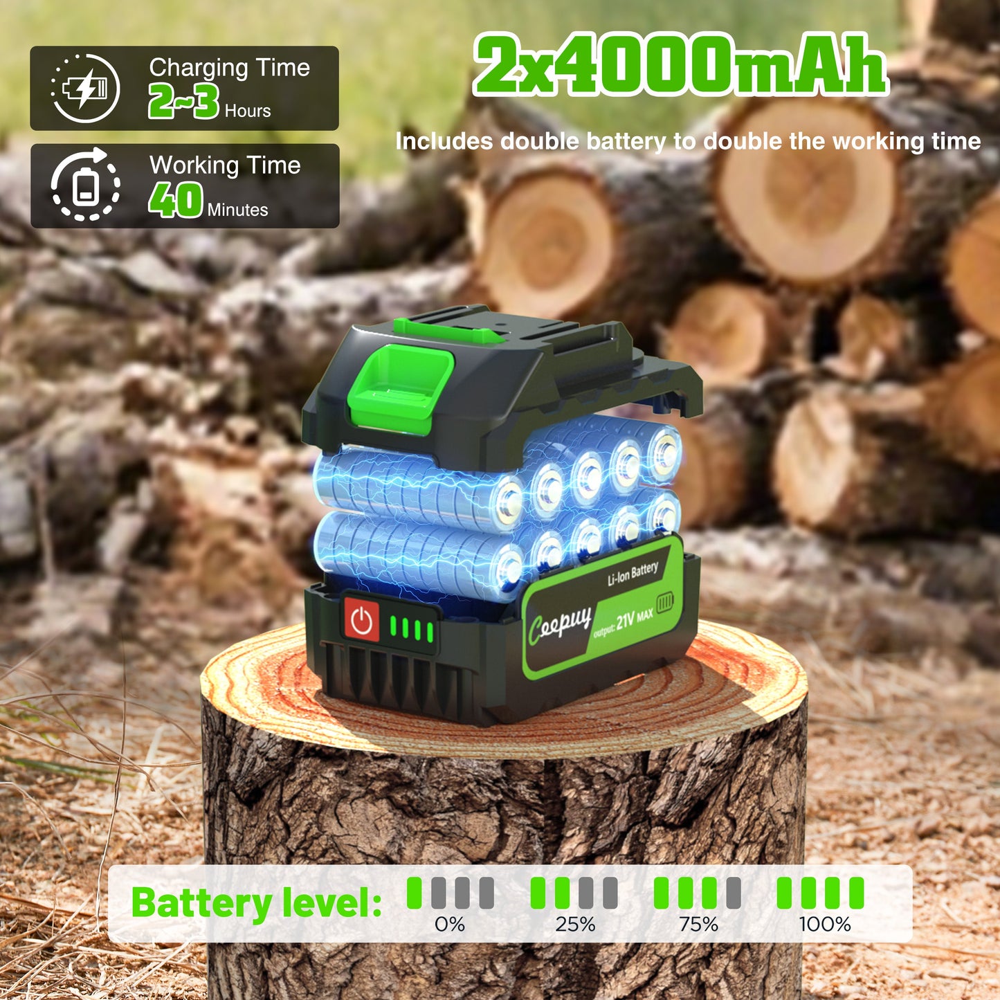 2-in-1 Pole Chainsaw – 6 Inch Cordless Mini Saw with Extension Pole